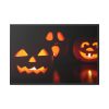 Halloween Pumpkin With Candles Inside Framed Canvas