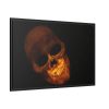 88289-80.jpg Human Skull in Dark Framed Canvas