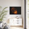 88289-83.jpg Human Skull in Dark Framed Canvas
