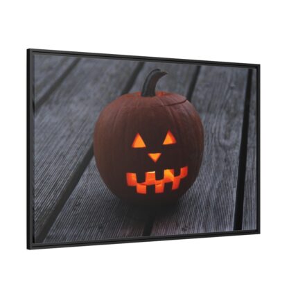Carved Pumpkin Framed Canvas
