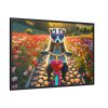 Animal on Bicycle Framed Canvas