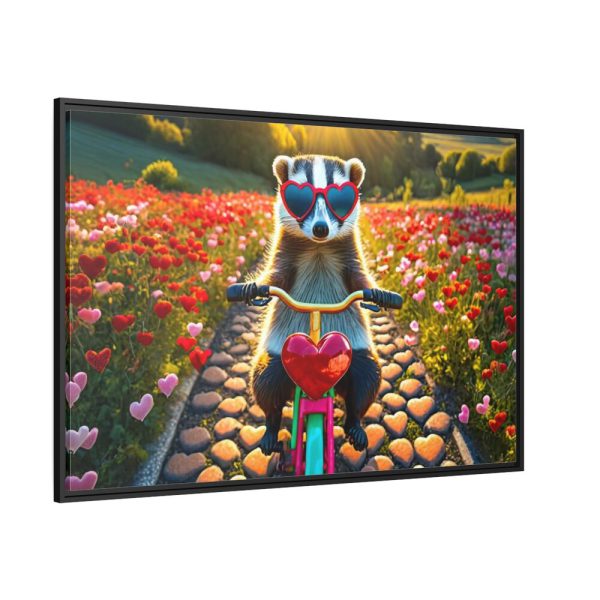 Animal on Bicycle Framed Canvas