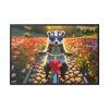 Animal on Bicycle Framed Canvas