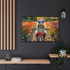 Animal on Bicycle Framed Canvas