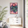 88299-103.jpg Pink Begonias By Marsden Hartley Framed Canvas