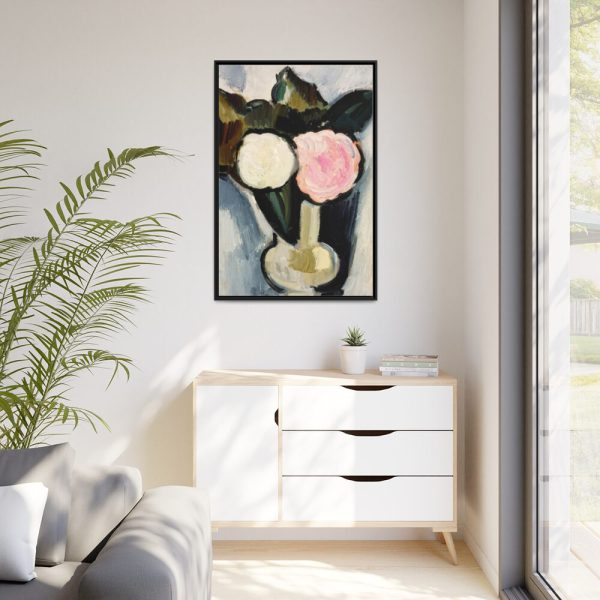 88299-108.jpg Pink and White Flowers in a Vase by Marsden Hartley Framed Canvas