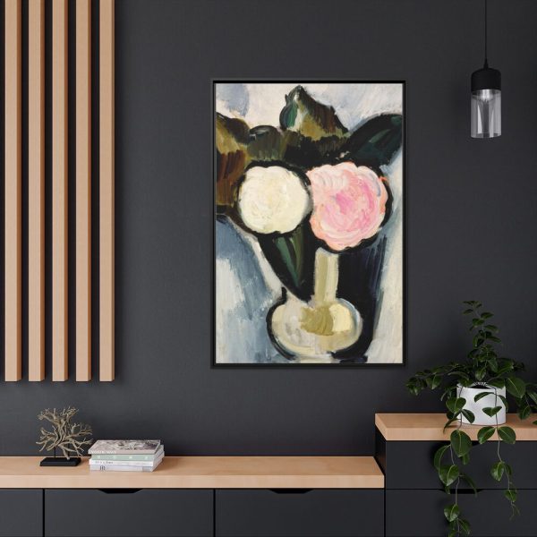 88299-109.jpg Pink and White Flowers in a Vase by Marsden Hartley Framed Canvas