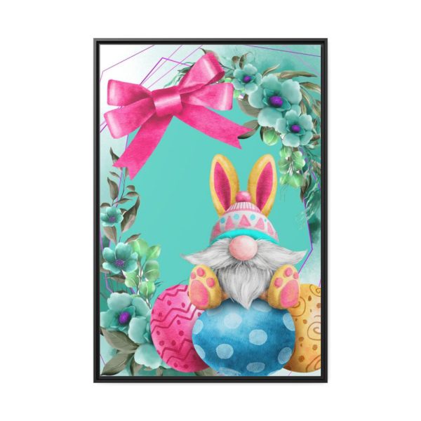 88299-111.jpg Easter Bunny Gnome And Eggs Framed Canvas