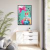 88299-113.jpg Easter Bunny Gnome And Eggs Framed Canvas