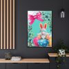88299-114.jpg Easter Bunny Gnome And Eggs Framed Canvas