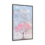 Fantasy Watercolor Tree Framed Canvas
