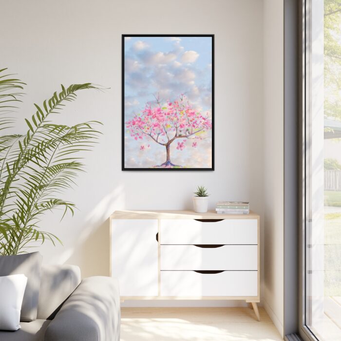 Fantasy Watercolor Tree Framed Canvas - Image 4