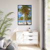 88299-173.jpg Palm Trees On The Beach Framed Canvas