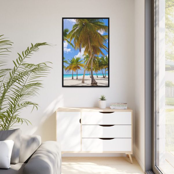 88299-173.jpg Palm Trees On The Beach Framed Canvas