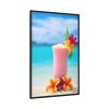 88299-175.jpg Tropical Colorful Drink on the White Sand Beach Framed Canvas
