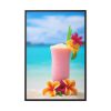88299-176.jpg Tropical Colorful Drink on the White Sand Beach Framed Canvas