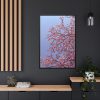 Pink Tree Blossom Framed Canvas