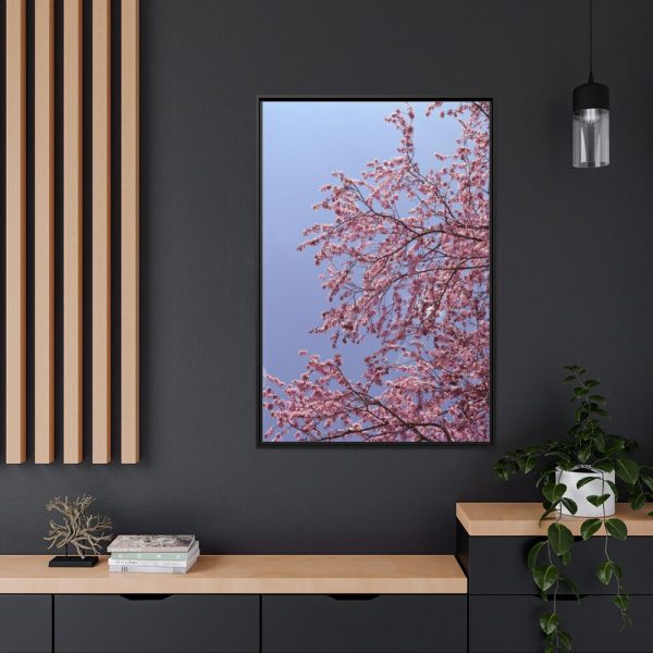 Pink Tree Blossom Framed Canvas