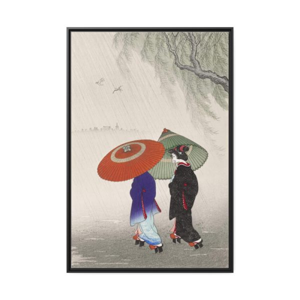 China Woman Geisha Framed Canvas