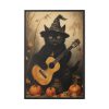 88299-41.jpg Black Cat Musician Poster Framed Canvas