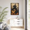88299-43.jpg Black Cat Musician Poster Framed Canvas