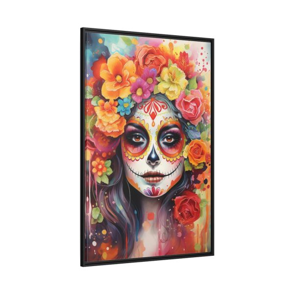 88299-45.jpg Day Of The Dead Portrait Framed Canvas