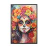 88299-46.jpg Day Of The Dead Portrait Framed Canvas