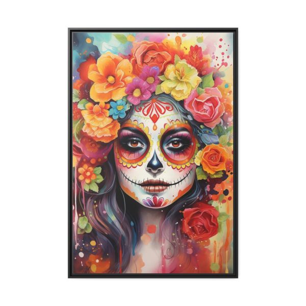 88299-46.jpg Day Of The Dead Portrait Framed Canvas