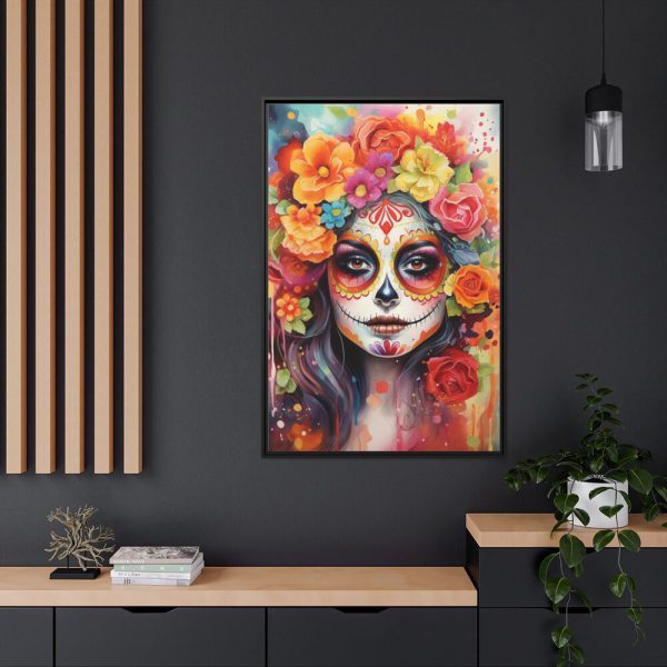 88299-49.jpg Day Of The Dead Portrait Framed Canvas