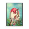 88299-56.jpg Easter Bunny Paints Eggs Framed Canvas