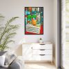 Watercolor Digital Paper Cocktails Framed Canvas