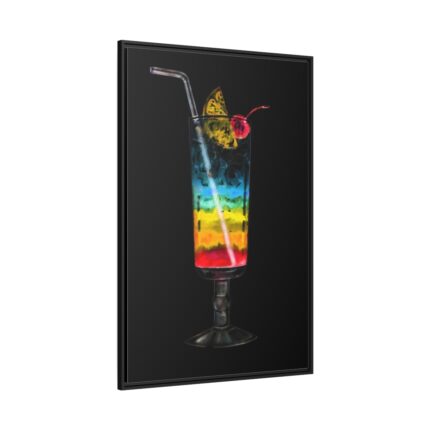 Rainbow Coctail Framed Canvas
