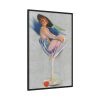 Glamorous Woman in a Wine Glass Framed Canvas