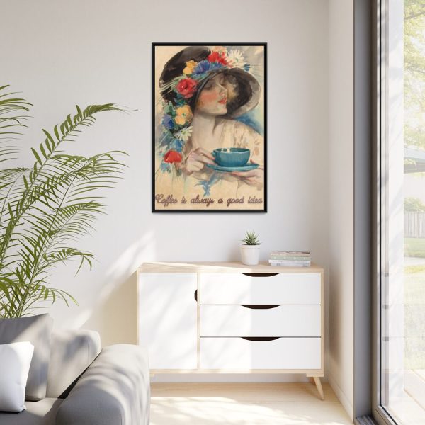 88299-98.jpg Vintage Coffee Drink Art Framed Canvas