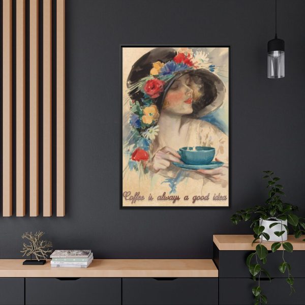 88299-99.jpg Vintage Coffee Drink Art Framed Canvas