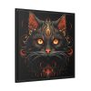 88302-105.jpg Halloween Mystic Black Cat Framed Canvas
