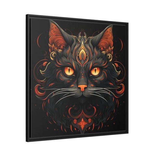 88302-105.jpg Halloween Mystic Black Cat Framed Canvas
