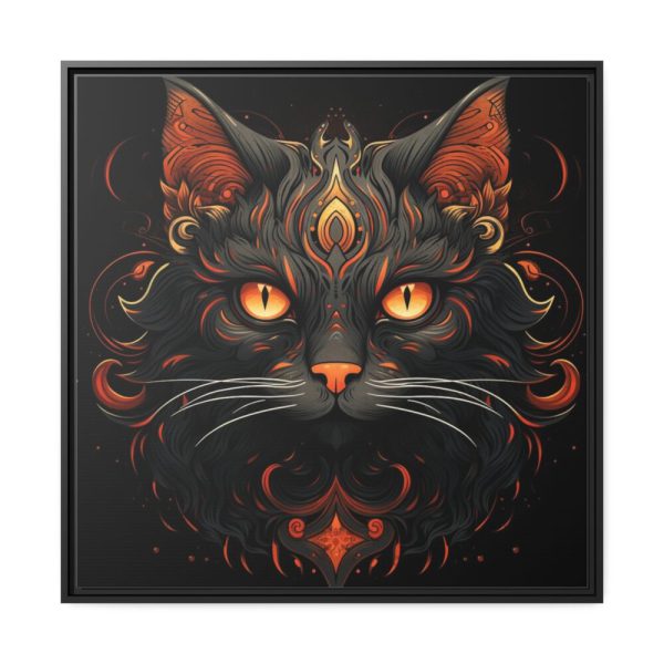 88302-106.jpg Halloween Mystic Black Cat Framed Canvas