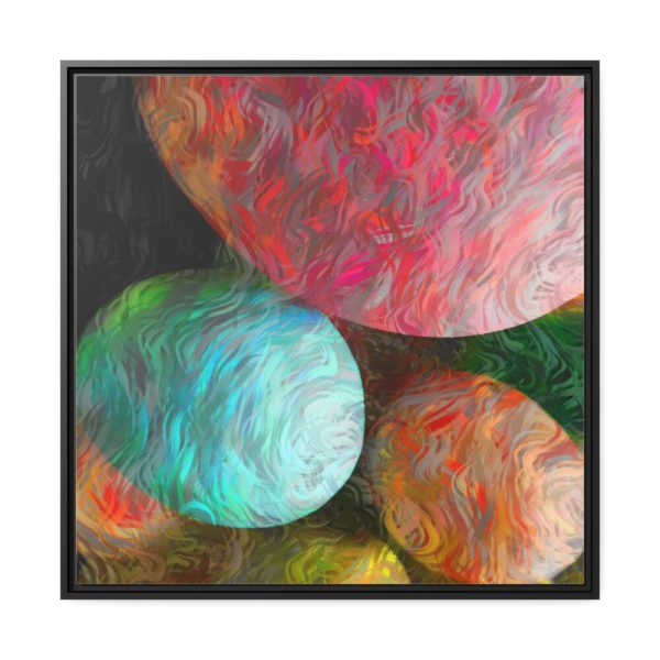 Artistic Easter Eggs Framed Canvas