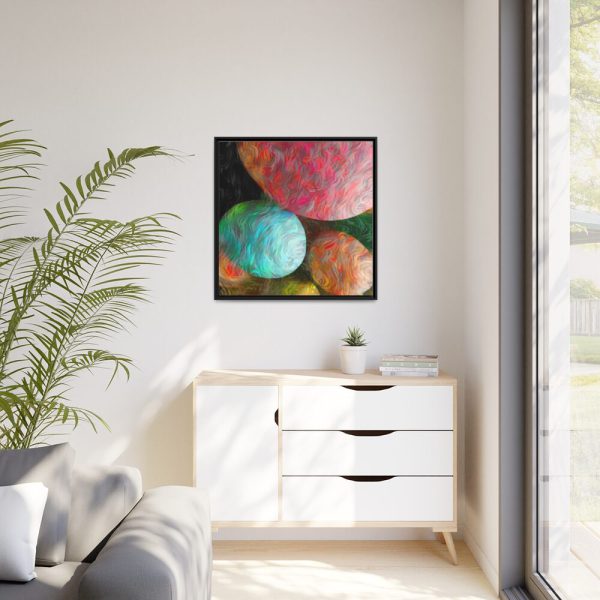 Artistic Easter Eggs Framed Canvas