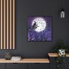 88302-119.jpg Halloween Witch Flying Broom Framed Canvas