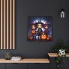 88302-129.jpg Halloween Kids Cartoon Art Framed Canvas