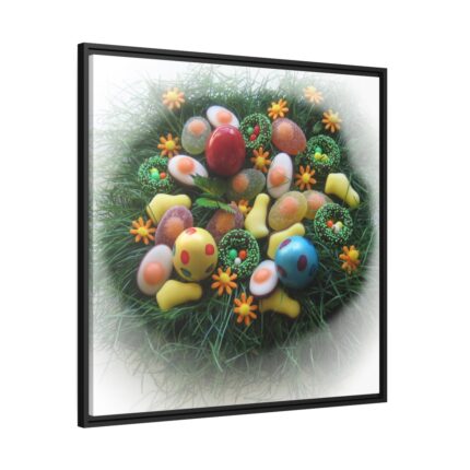 Colorful Eggs Framed Canvas
