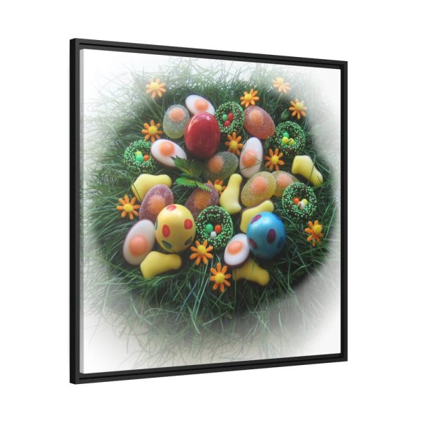 Colorful Eggs Framed Canvas