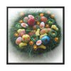 Colorful Eggs Framed Canvas