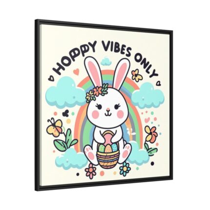 Happy Easter Day Vibes Framed Canvas