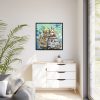 88302-153.jpg Easter Rabbits And Children Framed Canvas