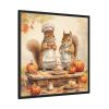 88302-165.jpg Autumn Fall Squirrels With Pumpkins Framed Canvas
