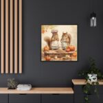 Autumn Fall Squirrels With Pumpkins Framed Canvas - Image 5