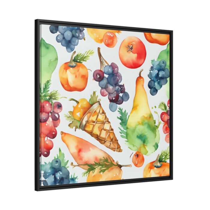 Fruit Seamless Watercolor I Framed Canvas - Image 1